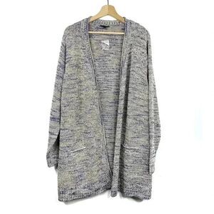 C. Wonder Oversized Open Front Marled Cardigan